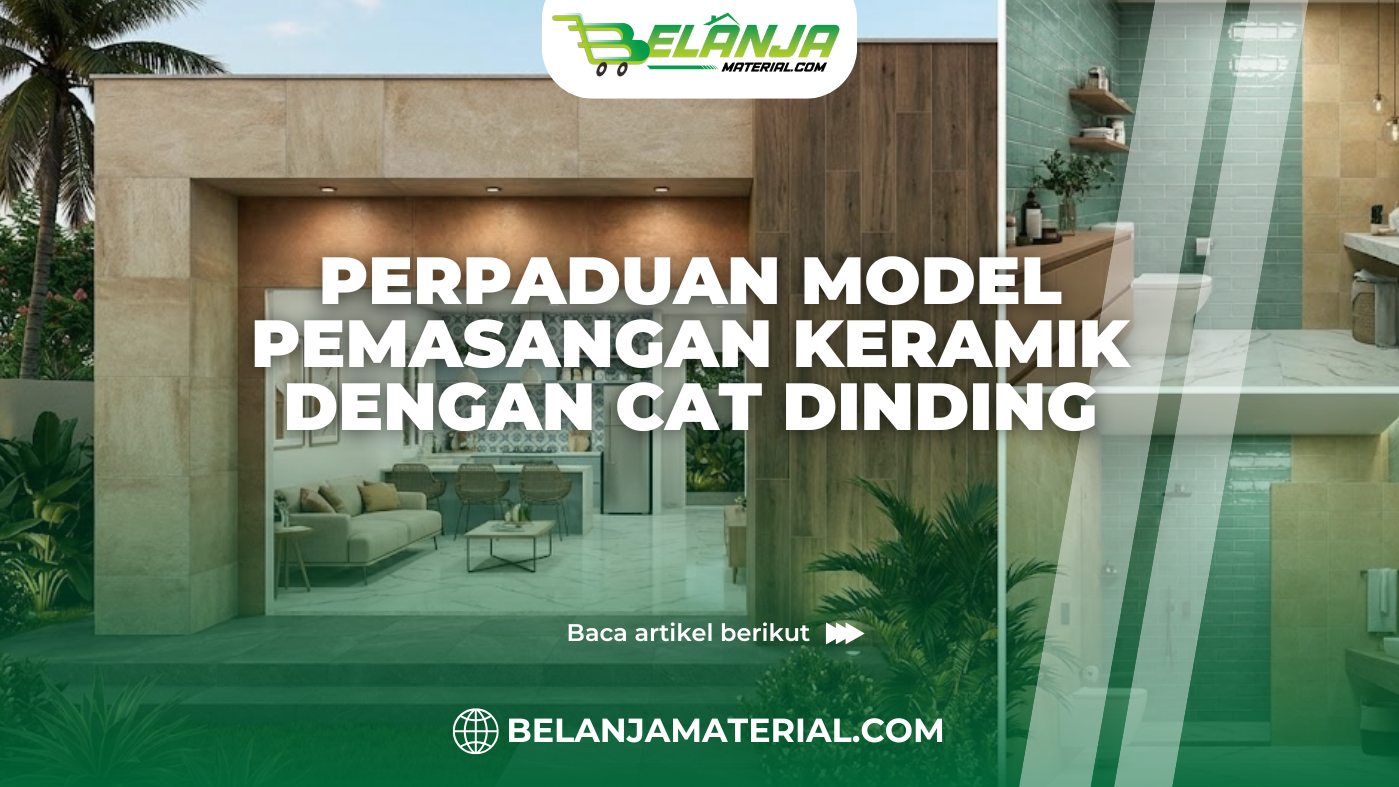 Perpaduan Model Pemasangan Keramik dengan Cat Dinding