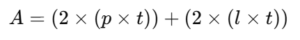 rumus luas bekisting samping