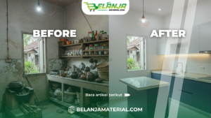 Before After Setelah Renovasi Memaki UPVC Kitchen Set