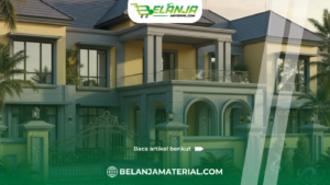 Cat Dinding Eksterior Warna Kuning Kenari dan Soft Gray