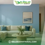 Cat Biru Muda dan Putih