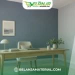 Cat Biru Navy dan Krem