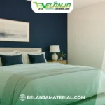 Cat Biru Navy dan Putih Gading